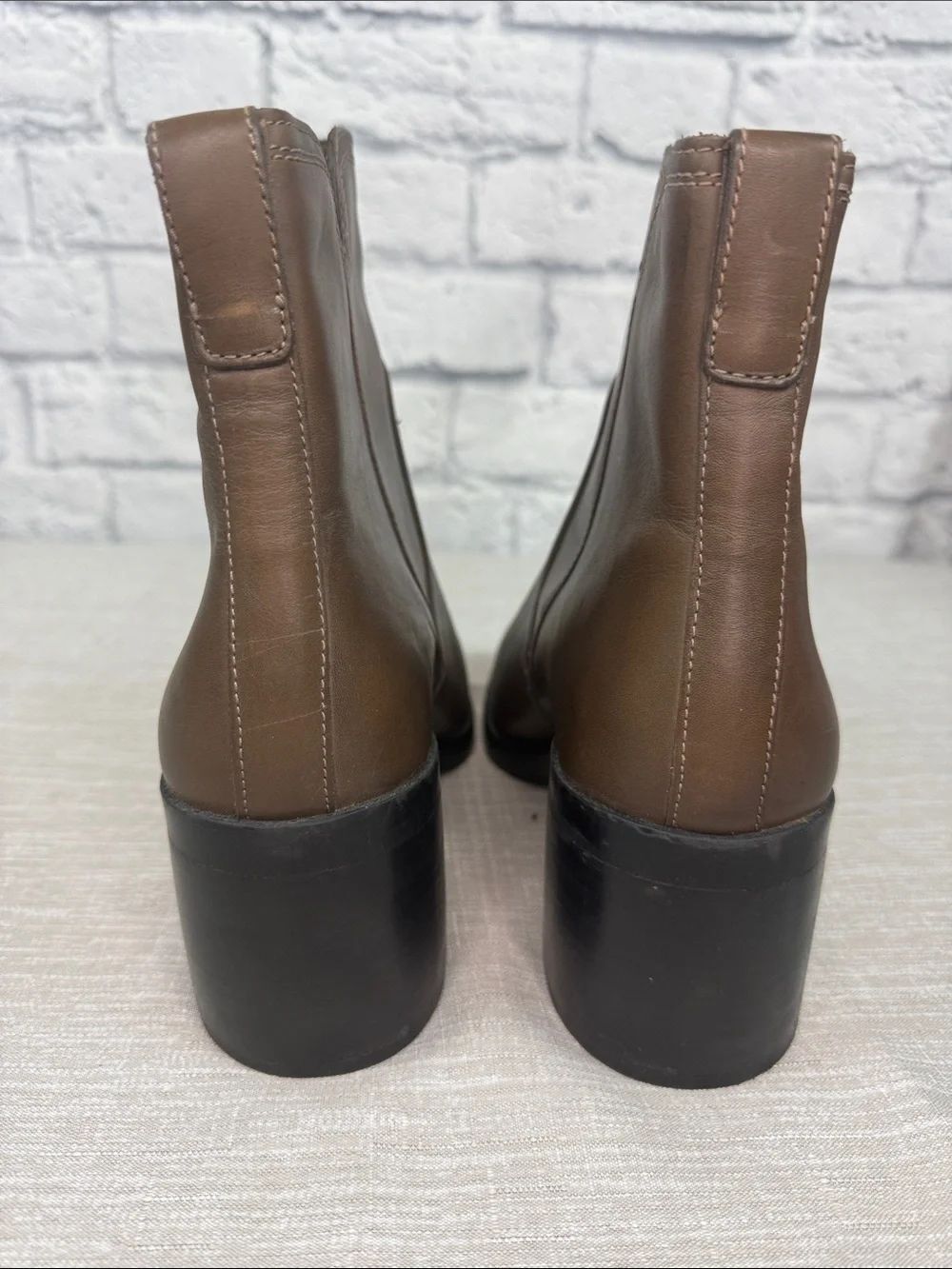 NATURALIZER Emmy Block Heel Leather Boots Size 11 - Picture 8 of 8